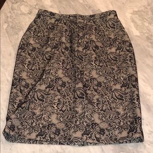 Black lace overlay pencil skirt. Size 4